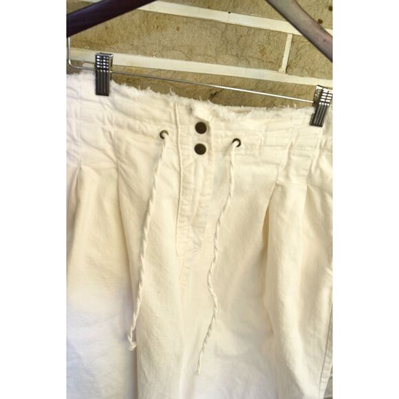 Every High Waisted Ivory White Denim Snap wide leg barrel jeans demin 14 - Picture 6 of 13